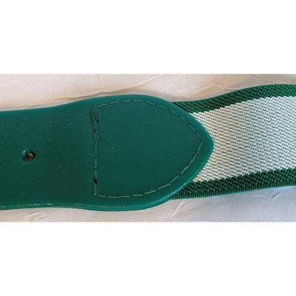 ADIDAS Womens Belt Sporty  Green Stretch Canvas Adjustable Retro Sz Small Preppy - Picture 12 of 15